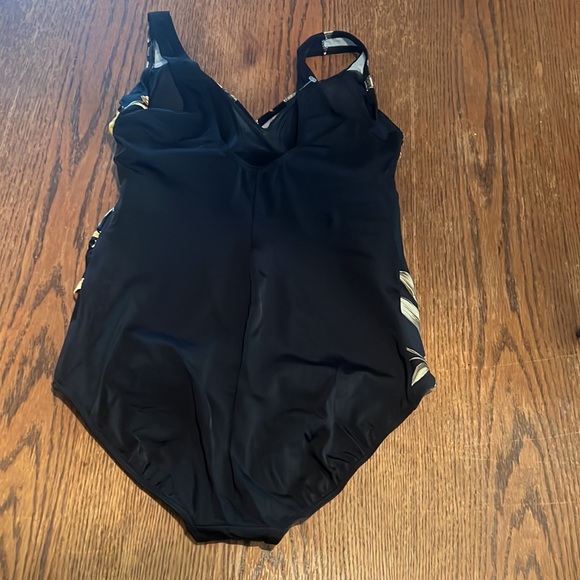 Silhouette Solution Floral Tankini One Piece Swim Suit Size 14 - Picture 2 of 12